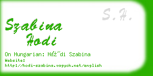 szabina hodi business card